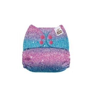 Bubblegum Glitter OS Pocket Cloth Diaper Suede Inner by Mama Koala Cloth Diapers